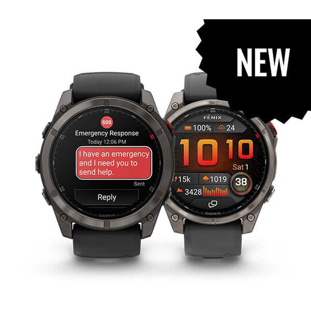 Garmin fēnix® 8 – 47 mm, AMOLED Slate Gray with Black Silicone Band