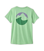 W's Cap Cool Daily Graphic Shirt Applied Imagination: Rinsed Green X-Dye M