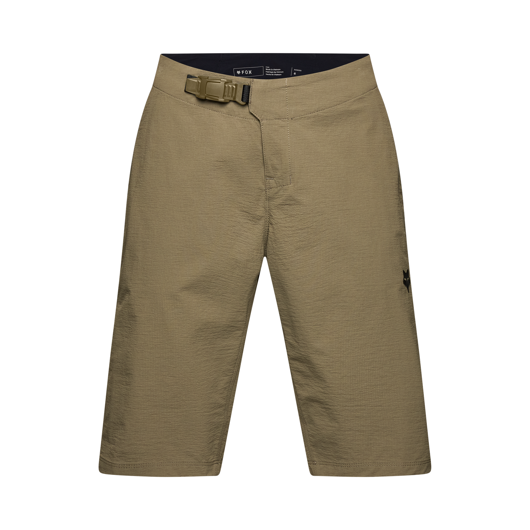Fox Racing Men's Ranger Short in olive green with belt and Fox logo
