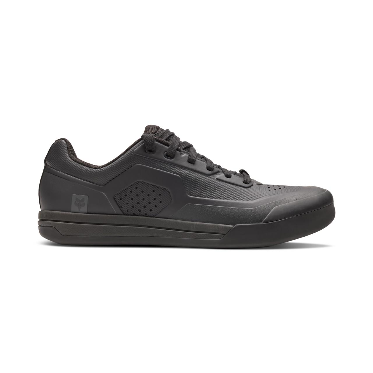 Fox Racing Union Flat MTB shoes in dark grey with perforated toe panel and lace closure
