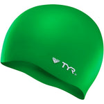 TYR Wrinkle Free Silicone Adult Cap - Green