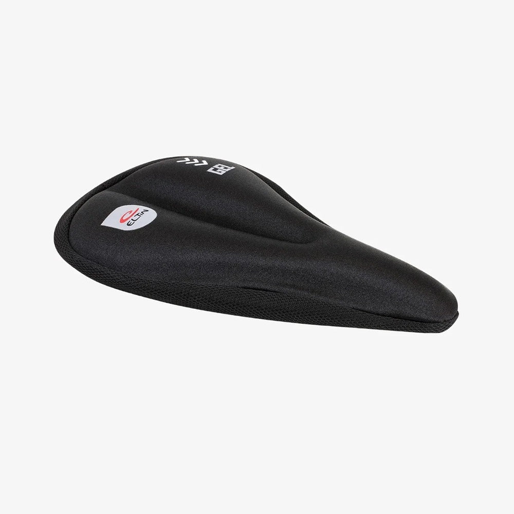 Black Eltin gel adjustable bicycle saddle cover with cushioned padding