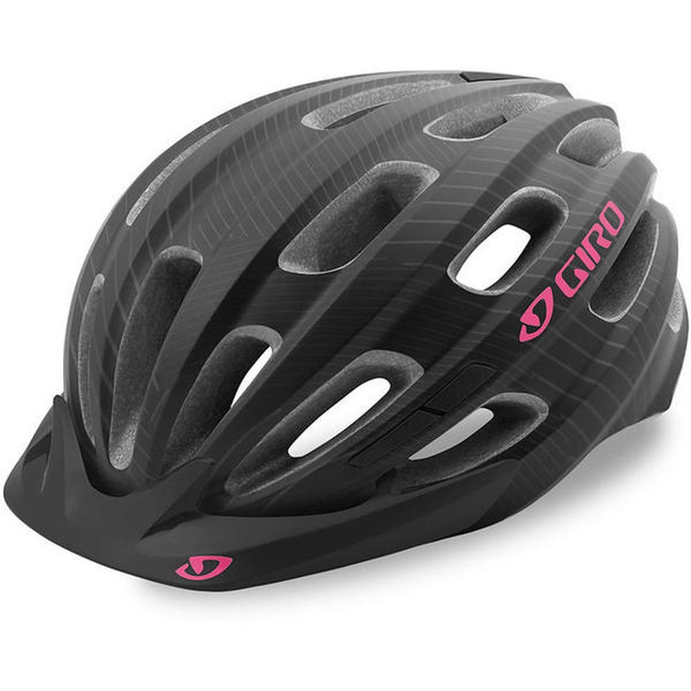 Giro Vasona MIPS womens bike helmet in matte titanium with pink accents