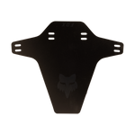 Fox Racing black mudguard with fox logo design and mounting holes