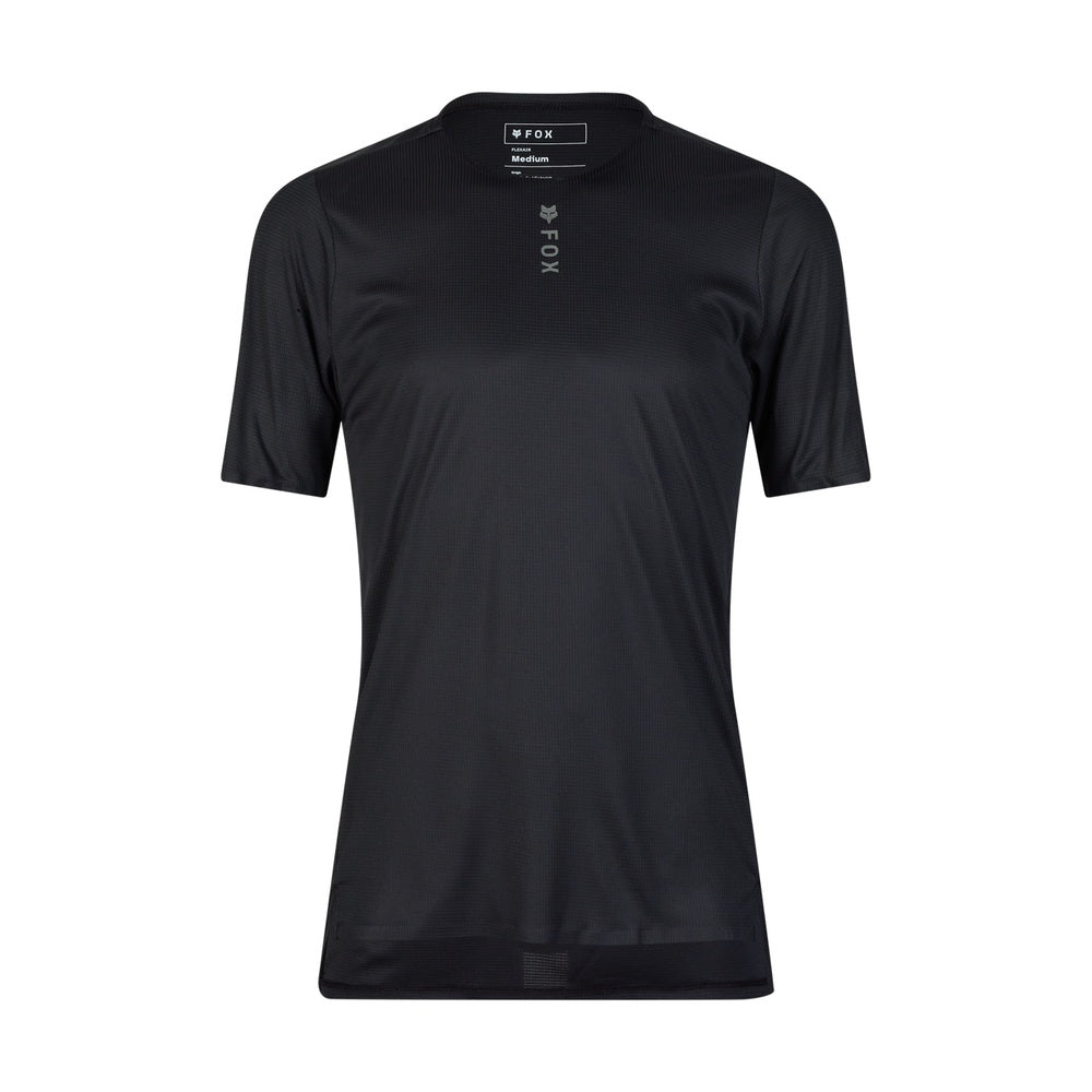 Fox Racing Flexair Pro short sleeve mountain bike jersey in solid black, medium size