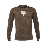 Fox Ranger Long Sleeve Jersey in brown olive camouflage pattern with Fox logo