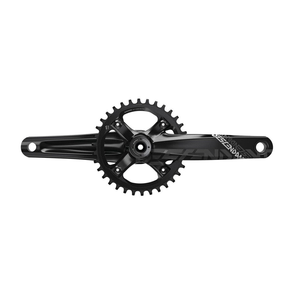 Truvativ Descendant DH crankset in black with single chainring, 170mm arms
