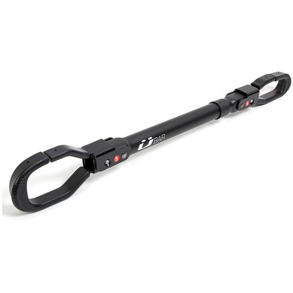 Kuat Ubar bike frame adapter in black with adjustable bar and carabiner-style hooks
