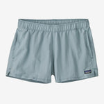 Patagonia Women's Barely Baggies Shorts in early teal color with elastic waistband