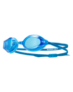TYR BlackOps 140 EV racing goggles in blue clear with adjustable strap