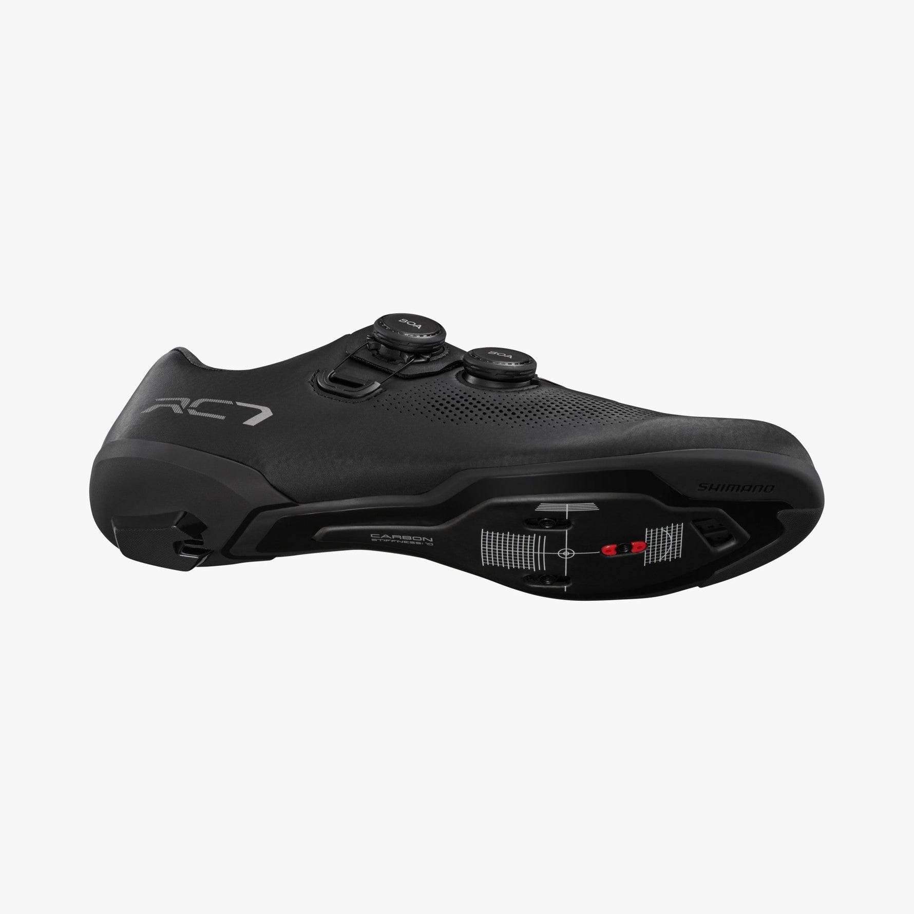 Shimano RC7 black cycling shoe with BOA dial closure system