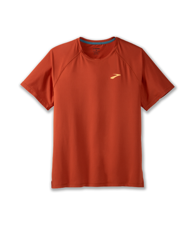 Brooks Atmosphere Short Sleeve 2.0 Men's running shirt in Red Clay orange
