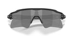 Oakley Radar EV Heater sunglasses front view showing matte black frame with wide Prizm Black polarized lens