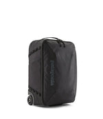 Patagonia Black Hole MLC Wheelie 34L black rolling carry-on bag, three-quarter view
