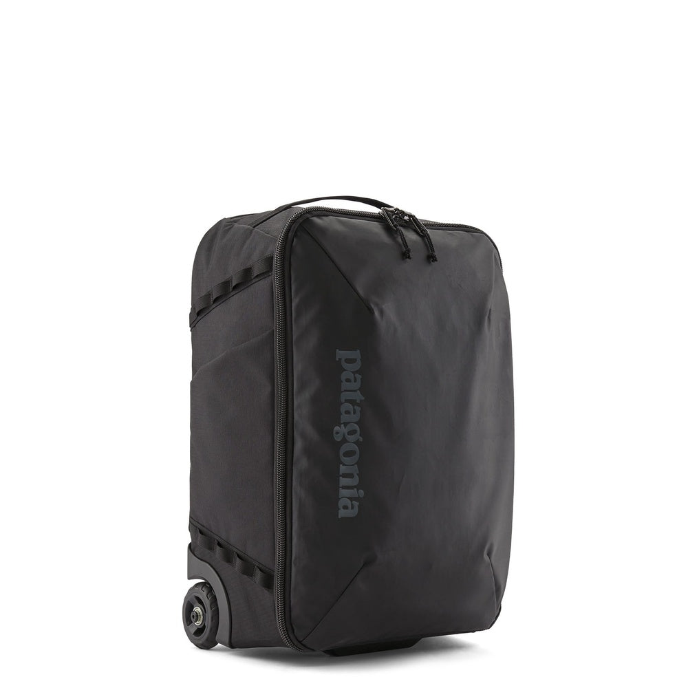 Patagonia Black Hole MLC Wheelie 34L rolling luggage in black, front angle view