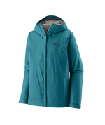 Patagonia Men's Torrentshell 3L hooded rain jacket in Glacial Blue teal colorway