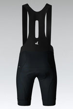 Gobik Absolute Compact 7.0 men's black bib shorts rear view showing padded chamois detail