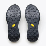 Mount to Coast M1 Trail Running Shoes outsole view showing aggressive Vibram traction lug pattern