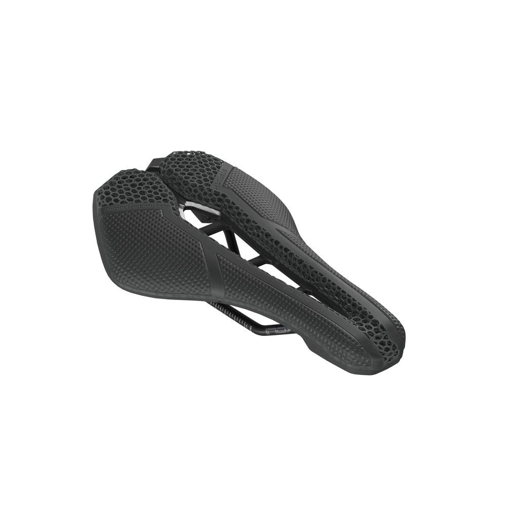 Shimano Stealth 3D Performance bicycle saddle in black with honeycomb pattern design
