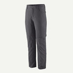 Patagonia Quandary Convertible Pants in Forge Grey on clean background