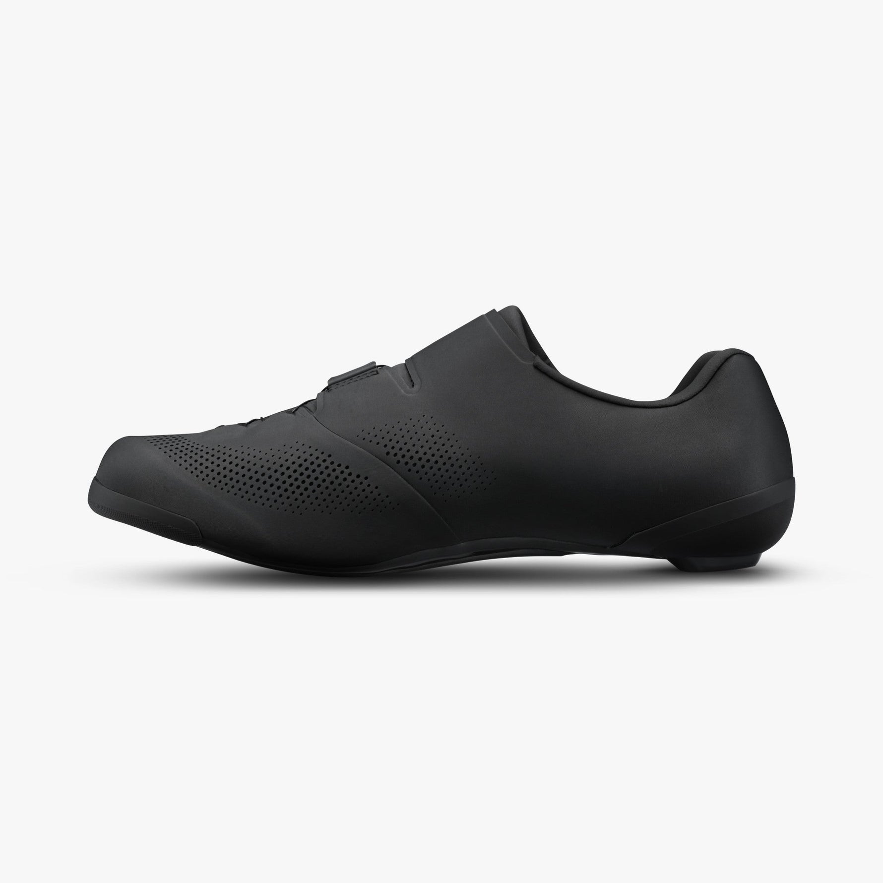 Shimano SH-RC703 black cycling shoe with perforated upper and sleek profile