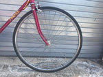 Front wheel and fork of the Firenze GL5000 showing the gold FIRENZE down tube decal