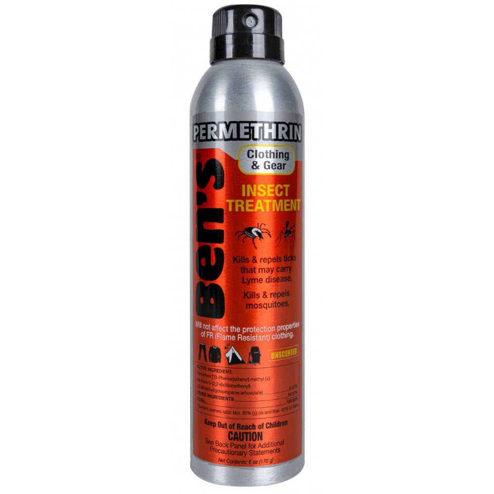 Ben's Permethrin Clothing and Gear Insect Treatment 6 oz continuous spray can