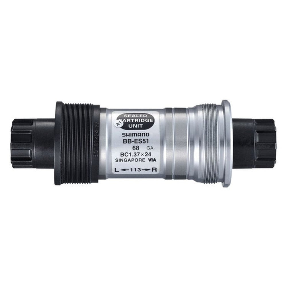 Shimano BB-ES51 sealed cartridge bottom bracket unit with threaded silver body