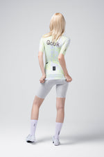Gobik CX Pro 4.0 jersey in lime green Hack colorway, rear view