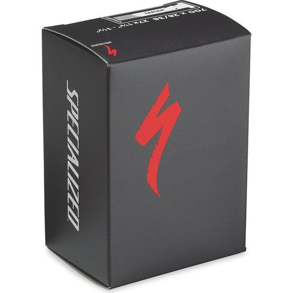 Specialized PV tube 700x28-38 40mm in black branded packaging with red logo