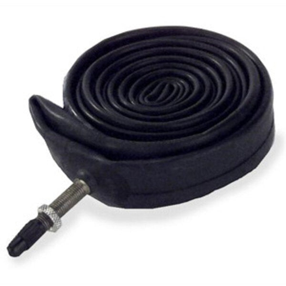 Sunlite 700x18-25 80mm Presta valve bicycle inner tube coiled black rubber