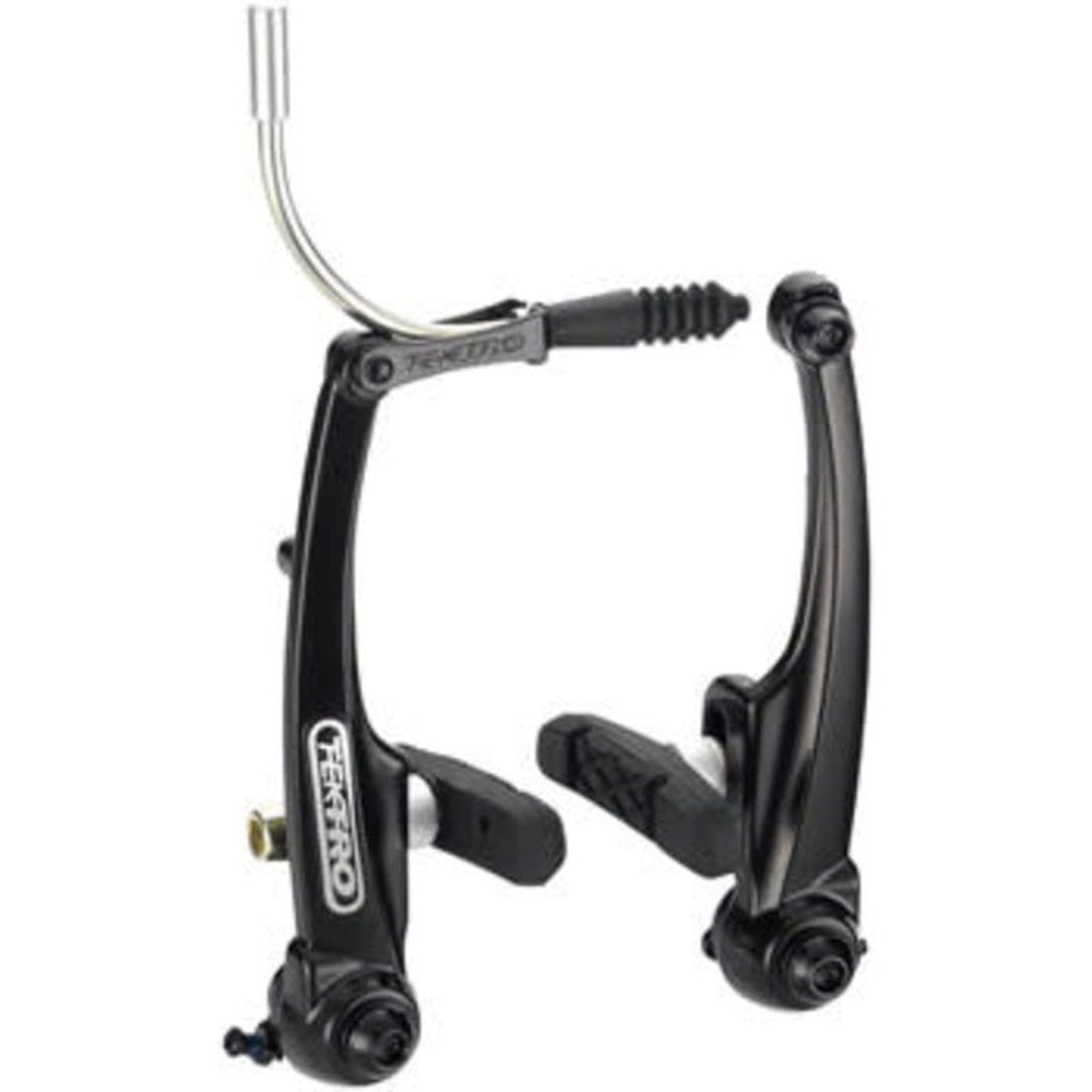 Tektro 857AL linear pull V-brake set in matte black with brake pads and cable