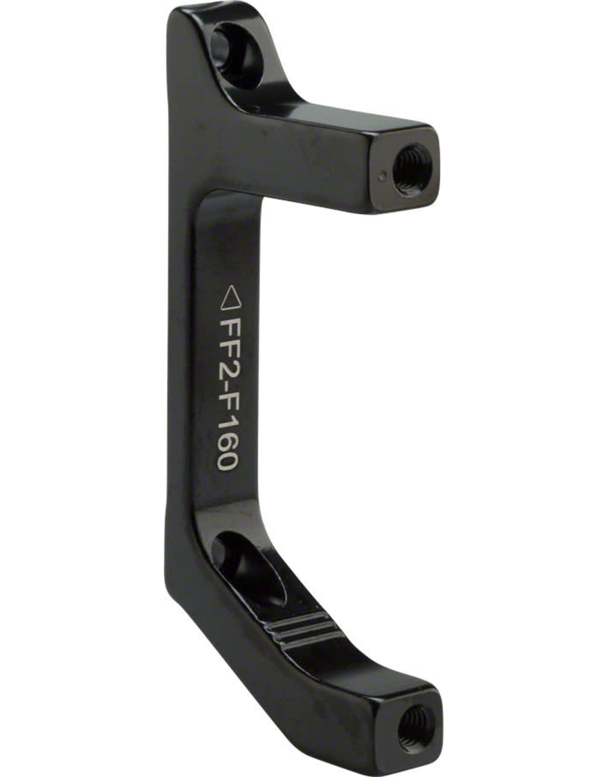 TRP FF2-F160 front flat mount to post mount disc brake caliper adapter in black