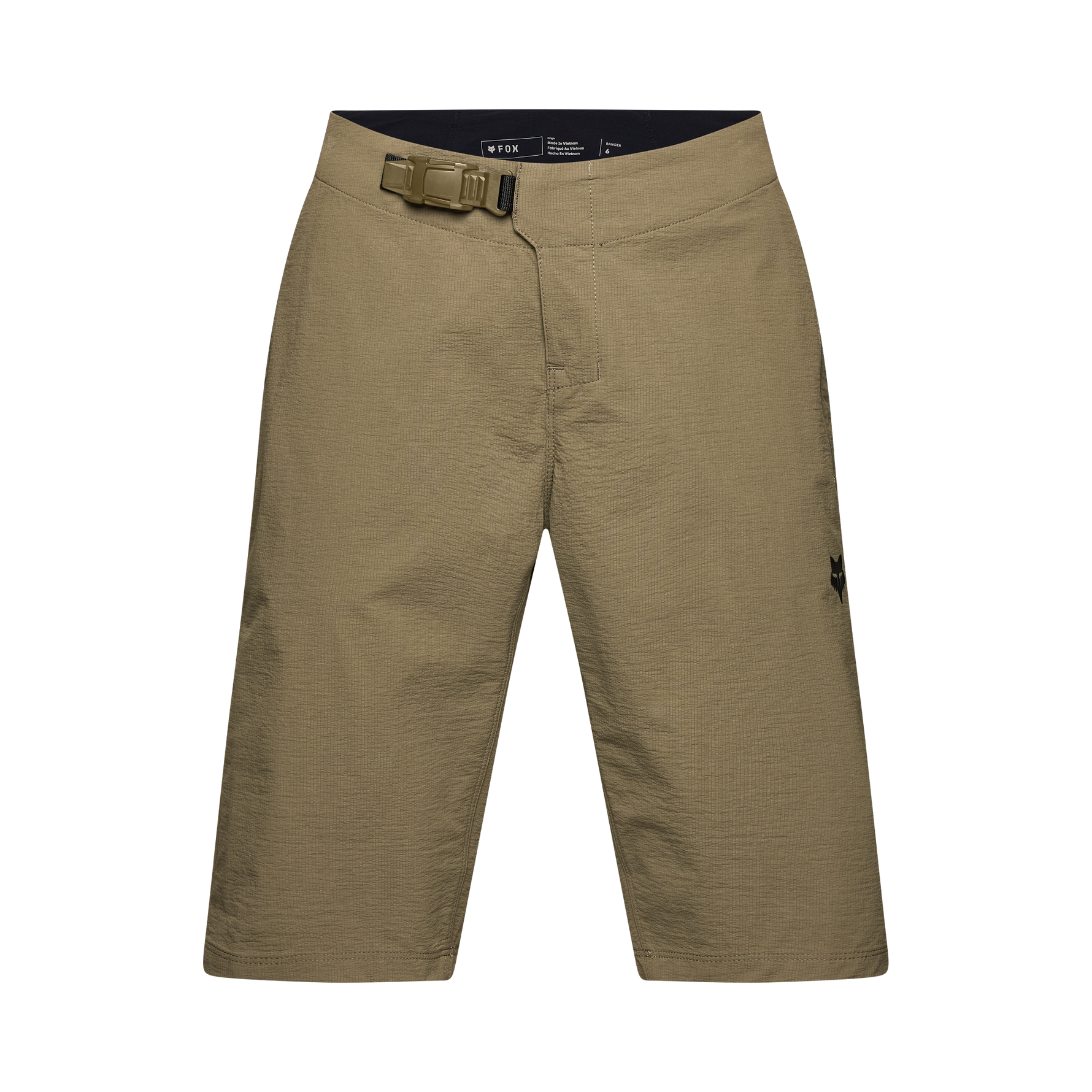 Fox Racing Men's Ranger Short in mocha tan color with belt and Fox logo
