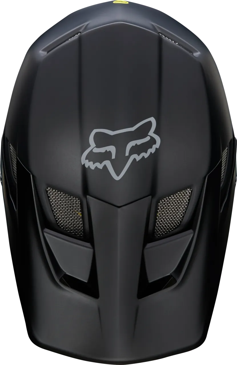 Fox Racing Rampage Comp mountain bike helmet in matte black with Fox logo