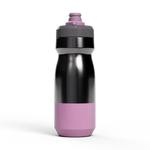 CamelBak Podium insulated steel water bottle with black body and lavender accents