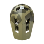 Fox Racing Dropframe Pro mountain bike helmet in olive green camo pattern