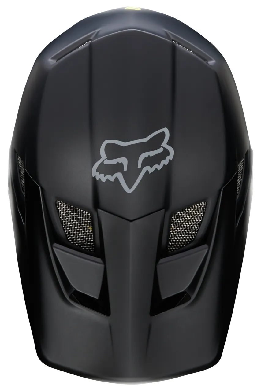 Fox Racing Rampage Comp mountain bike helmet in matte black with Fox logo