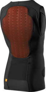 Fox Racing Baseframe Pro sleeveless chest guard in black with orange back protection