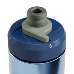 CamelBak Podium Steel bike bottle with blue cap and steel body
