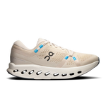 On Cloudsurfer 2 women's running shoe in pearl ivory with blue accents