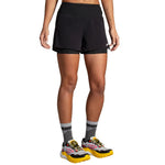 Brooks High Point 3-inch 2-in-1 Short 2.0 in black, front view on female model