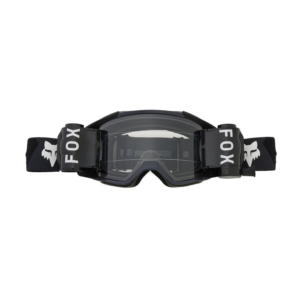 Fox Racing Vue S motocross goggles in black with clear lens and branded strap