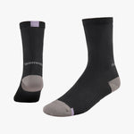 Shimano Performance cycling socks pair in black shown from front and side angles
